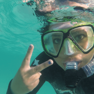 international research experience participant snorkeling
